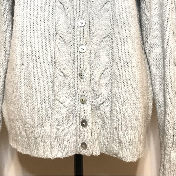 {SOLD} Old Navy Cable Knit Button Cardigan Sweater Gray Size XXL - Picture 4 of 14